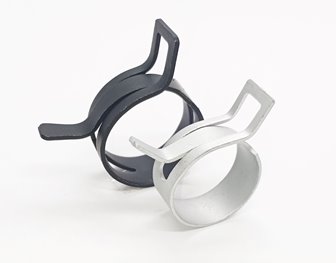 Obejma samozaciskowa czarna/szara W1 52-60/15 mm