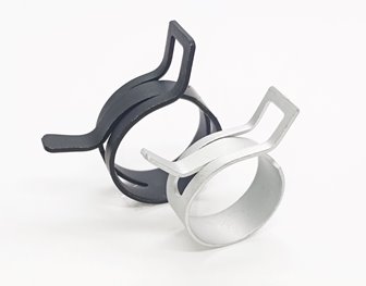 Obejma samozaciskowa czarna/szara W1 23-30/12 mm